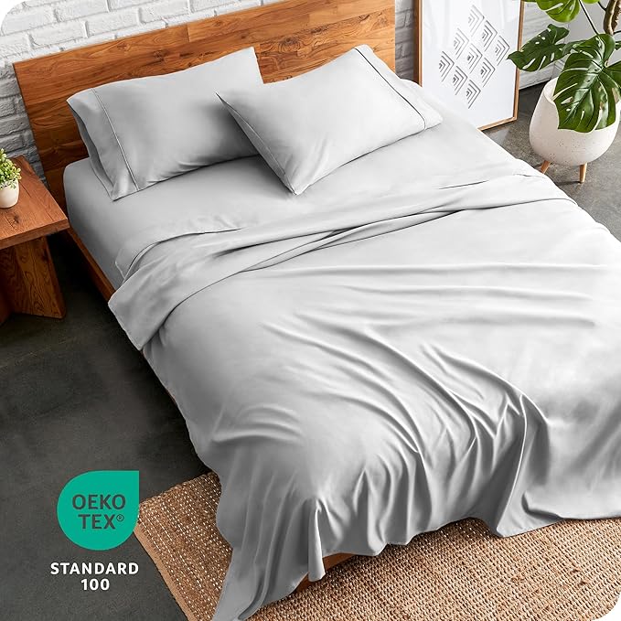 Bare Home Twin XL Sheet Set - College Dorm Size - Luxury 1800 Ultra-Soft Microfiber Twin Extra Long Bed Sheets - Deep Pockets - Easy Fit - Extra Soft - 3 Piece Set - Bed Sheets (Twin XL, Cloud Grey)