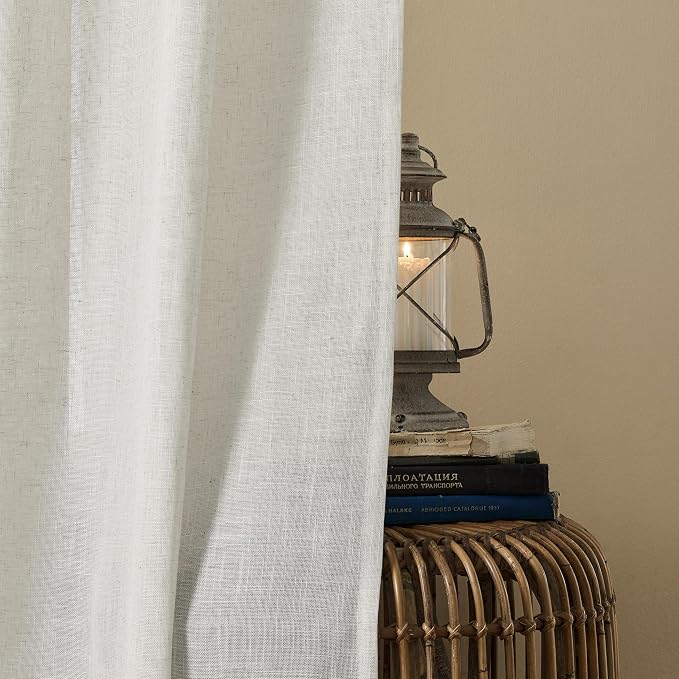 Joydeco Linen Curtains 84 Inch Length 2 Panels Set - Image 4