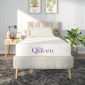 NapQueen 12 Inch Twin Size Mattress, Bamboo Charcoal Memory Foam Mattress, Bed in a Box, White