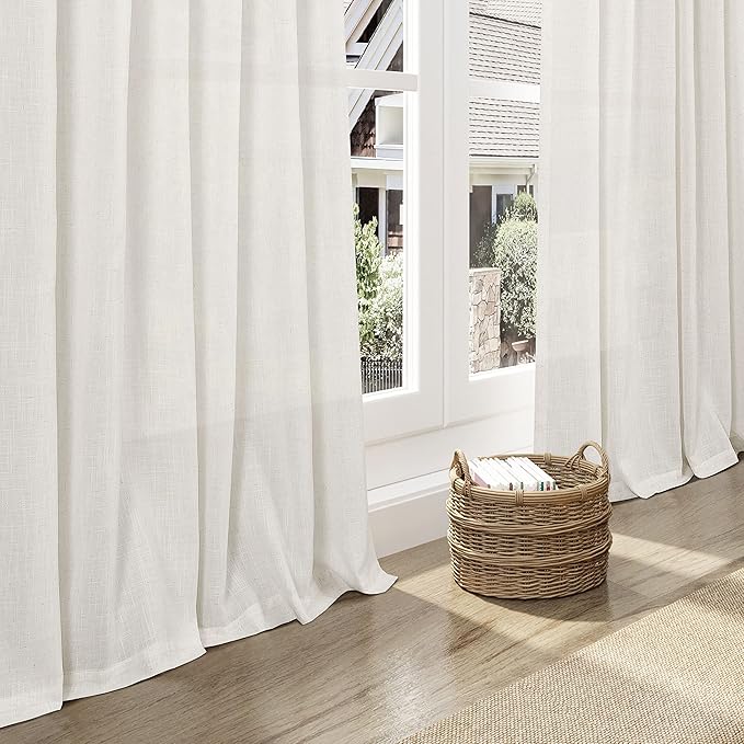 Nanspring Extra Wide Linen Curtains - Image 6