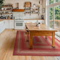 Homespice Apple Pie Red Jute Braided Rug 5x8' for Living Room, Bedroom Rug and Dining Room. Pet Friendly. Decor Styles- Farmhouse Rug, Rustic, Vintage, Cottage, Primitive, Country, Boho Rug