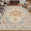Washable Area Rug 8' x 10' Vintage Traditional Persian Mat by Unknown