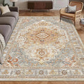 Washable Area Rug 3' x 5 ' Vintage Traditional Persian Mat by Unknown