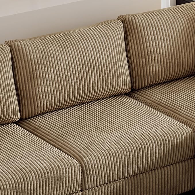 99" Symmetrical U Shaped Reversible Modular Sectional Sofa, Convertible Sofa Lounger Couch with Double Chaise Lounge and Thickness Cushions, Extra Wide Seat Couch w/Headrest