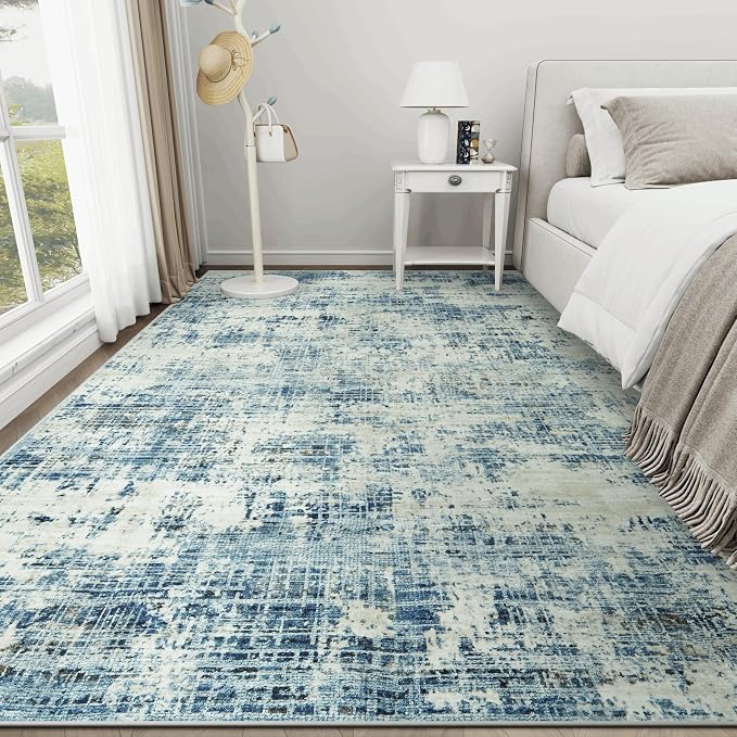 9x12 Area Rugs for Living Room Washable Rug: Anti-Skid Abstract Modern Living - Image 9
