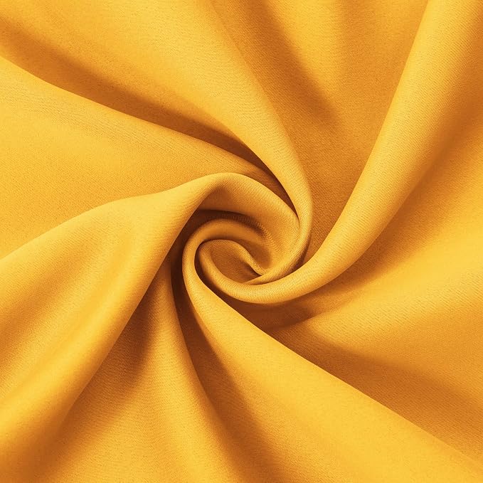 LEMOMO Yellow Thermal Blackout Curtains/42 x 72 Inch/Set of 2 Panels Room - Image 5