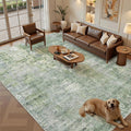 Abstract Rug 8x10 Large Living Room Rugs Neutral Modern Washable Area Rugs by Soalmost