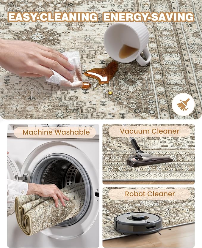 Carpet Runners for Hallway 12ft, Non-Slip Long Bathroom Rugs Runner for Kitchen - Image 8