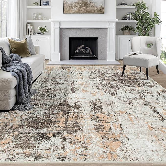 9x12 Area Rugs for Living Room Rug Washable: Abstract Large Rug for Dining Room by Aelenmu