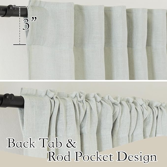 RYB HOME Extra Long Linen Curtains - Image 3