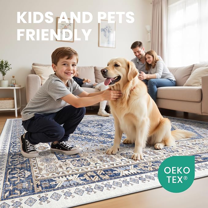 zesthome 10x12 Area Rugs, Stain Resistant Washable Rug, Ultra-Thin Rugs - Image 7