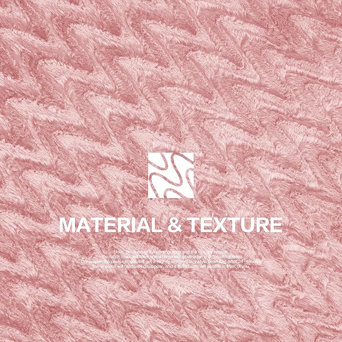 5ft Bean Bag Chairs for Adults Large Beanbag Chair with Chevron Plush Fur Cover Big Bean Bag Chair for Living Room Bedroom Dorm (Pink)