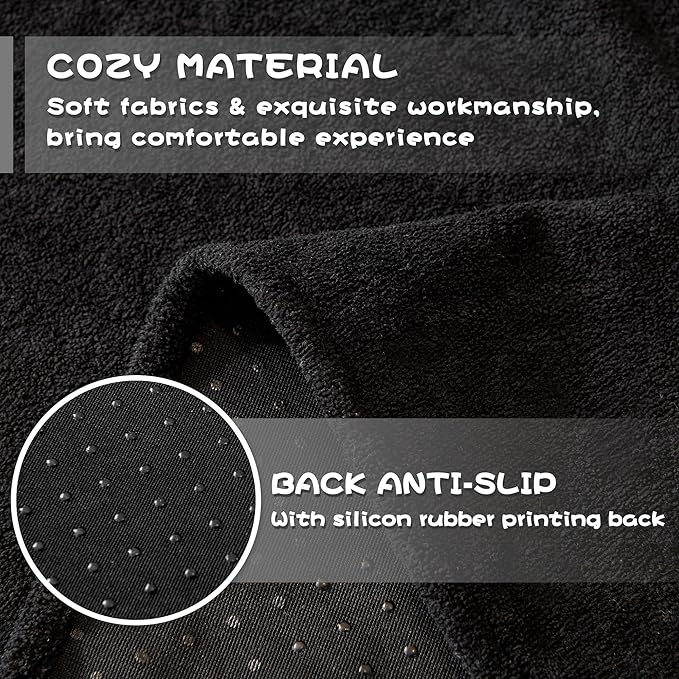MYSKY HOME Black Couch Covers for Sectional Sofa, Couch Cover L Shape Couch Covers for Dogs Washable Couch Cover Banket Modern Sofa Slipcovers, Super Soft Sofa Towel for Kids, Pets, 71" x 150"