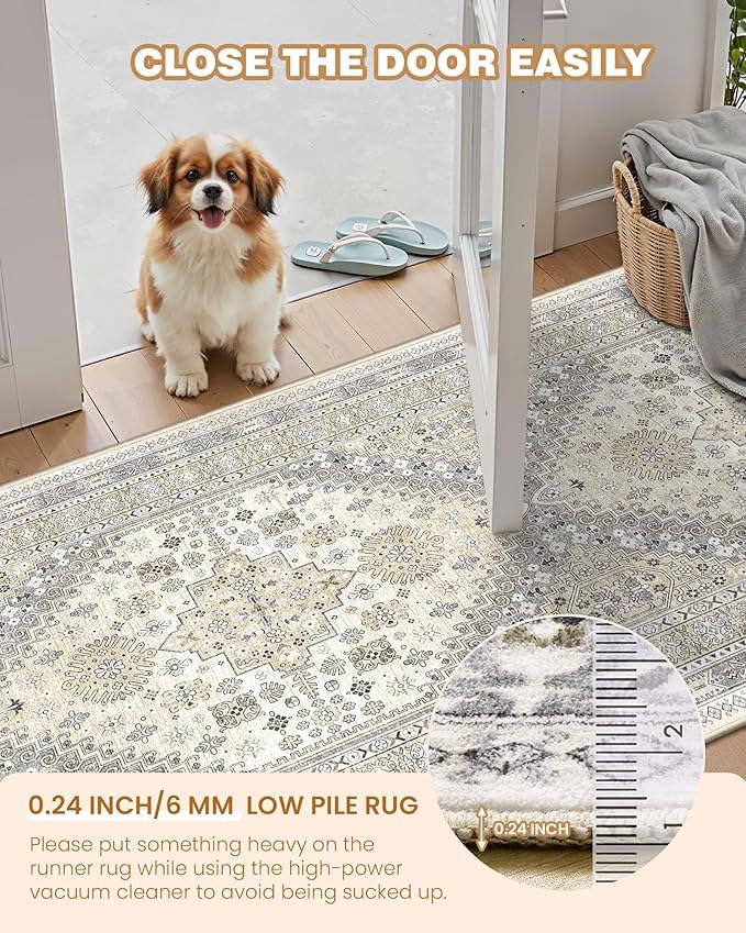 Hallway Runner Rug 2x12, Extra Long Washable Runner Rugs - Image 6