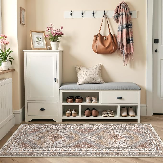 Runner Rug 2x6, Ultra-Thin Entryway Rug Non Slip Washable Rugs by Restydon