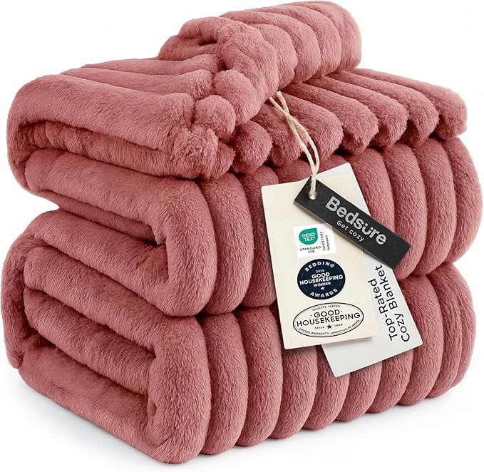 Bedsure GentleSoft Dusty Pink California King Size Blanket by BEDSURE