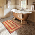 Cider Barn Cranberry Red Small Braided Rug, Jute, 27"x45" Rectangle - Perfect Country Rustic Decor for Entryway, Bathroom, Everywhere