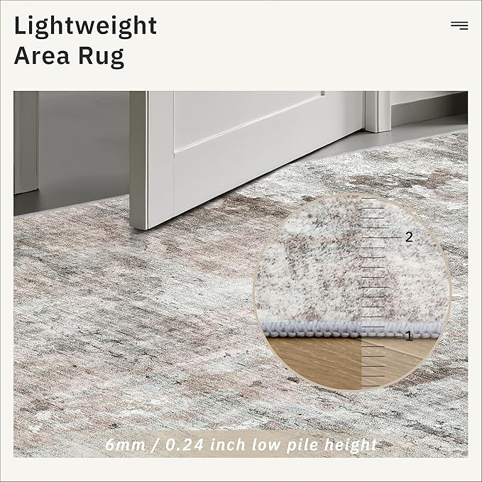 3x5 Rug, Abstract Small Area Rug - Image 7