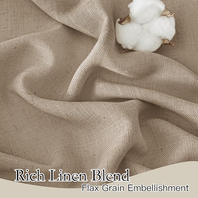 RYB HOME Linen Curtains for Windows - Image 3