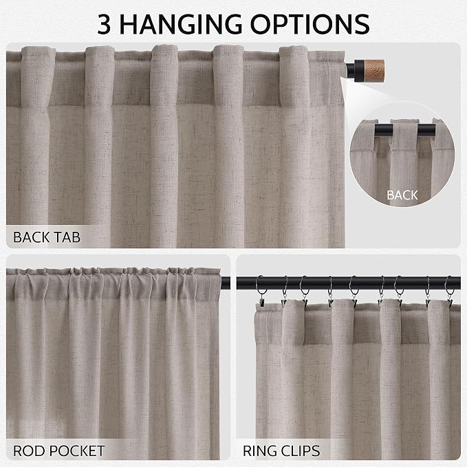 Nanspring 102 Inch Long Curtains - Image 2