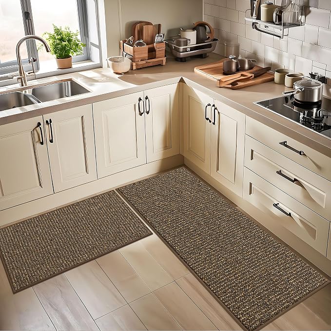 BEQHAUSE Kitchen Rugs and Mats 2PCS, Non-Slip Kitchen Mats - Image 8