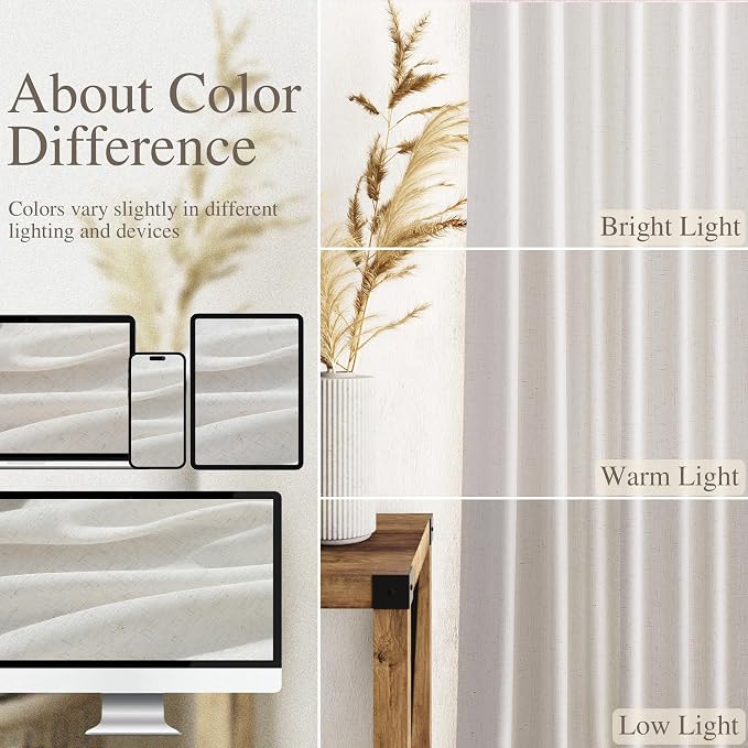 Nanspring Natural Linen Curtains - Image 3