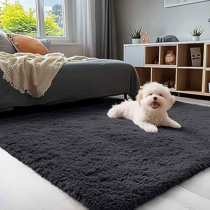 OLANLY 4x9 Area Rugs for Living Room Bedroom, Machine Washable Soft Fluffy - Image 3