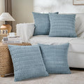 Fancy Homi 4 Packs Boho Light Blue Decorative Throw Pillow Covers 18x18 Inch by Fancy+Homi