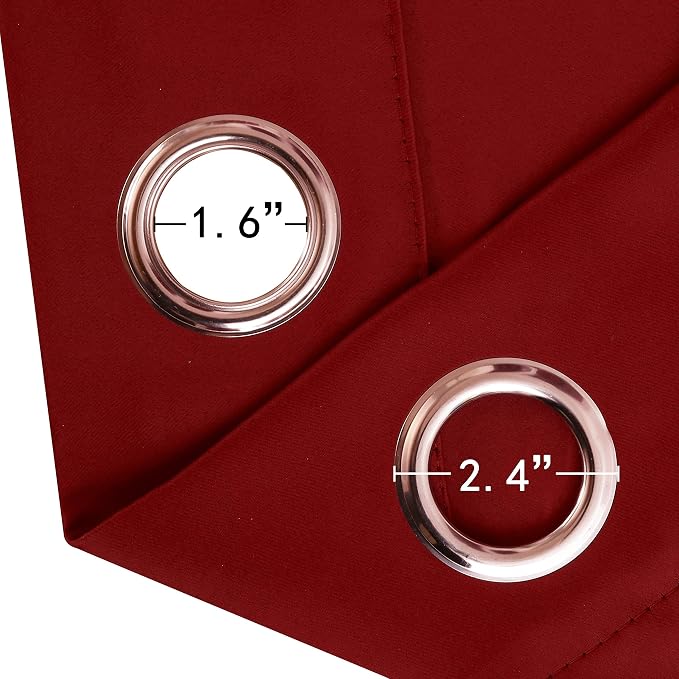 LEMOMO Red Thermal Blackout Curtains/52 x 108 Inch/Set of 2 Panels Room - Image 6