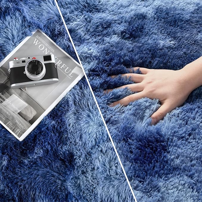 Deerhoo Large Shag Area Rugs 6 x 9, Plush Fuzzy Rugs - Image 3