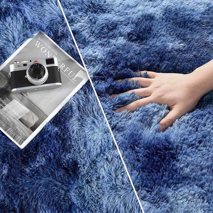 Deerhoo Large Shag Area Rugs 8 x 10, Plush Fuzzy Rugs - Image 3