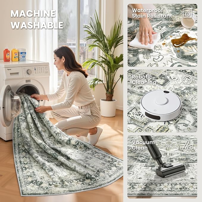zesthome 5x7 Washable Rug-Stain Resistant Area Rugs - Image 5