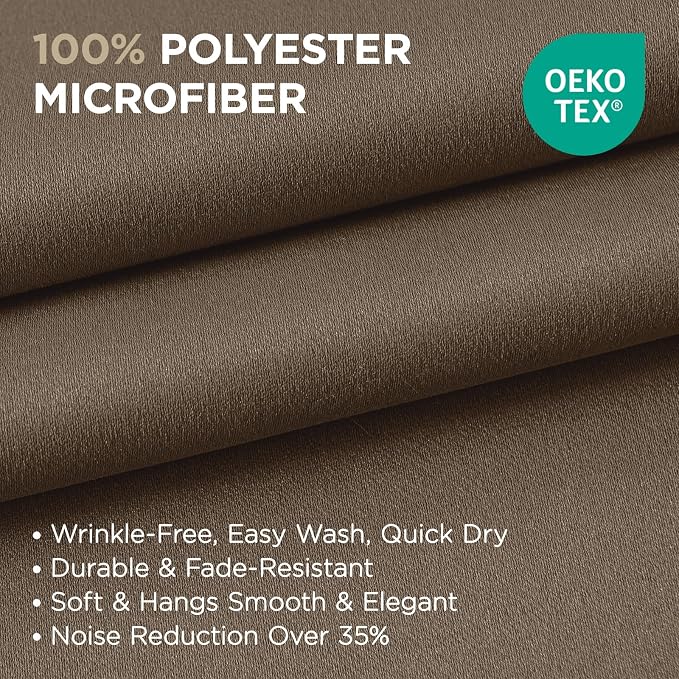 Joydeco Blackout Curtains 63 Inch Length 2 Panels Set, Thermal Insulated Long - Image 2