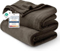 Bedsure GentleSoft Fleece Throw XL Blanket Brown by BEDSURE
