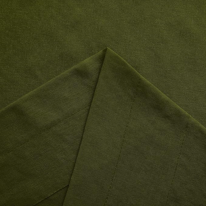 DWCN Olive Green Sheer Curtains - Image 5