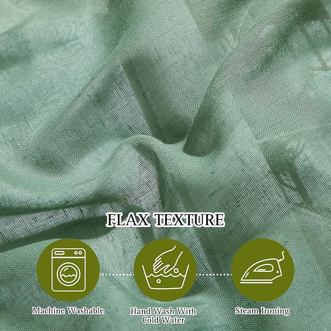 NICETOWN Linen Curtains Flax Sheer Texture - Image 3