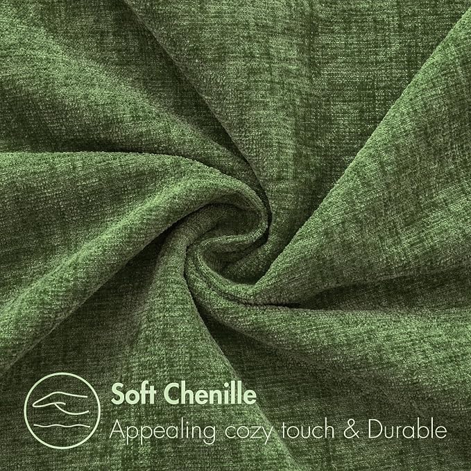 MIULEE Pack of 2 Couch Throw Pillow Covers 16x16Inch Soft Moss Green Spring - Image 2