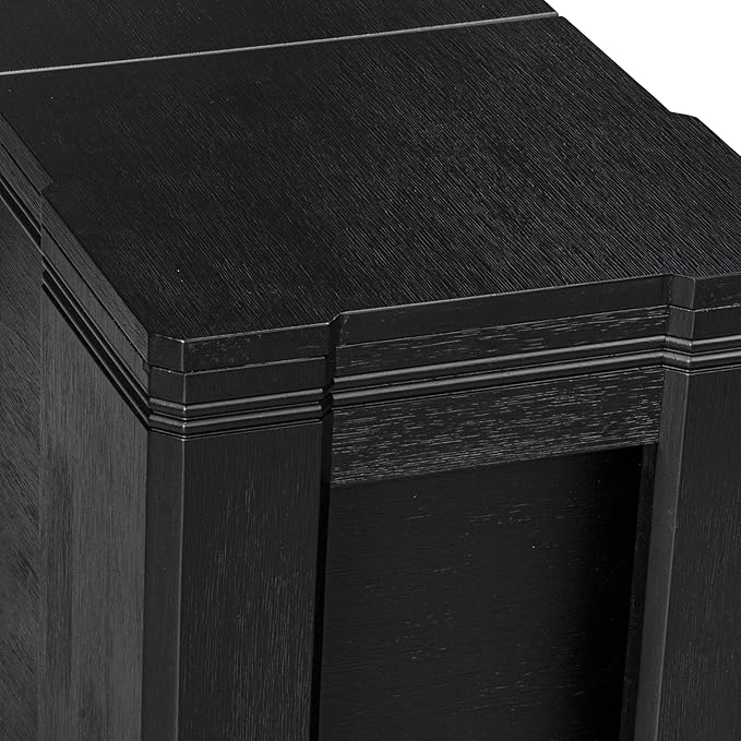 X02VE-2C6-50 - 6-pc Dining Table Set a Kitchen Table with a coffee Table and 2 wooden Benches and 2 Dark Gotham Grey Linen Fabric Chairs, 39x120 Inch, Wire Brushed Black