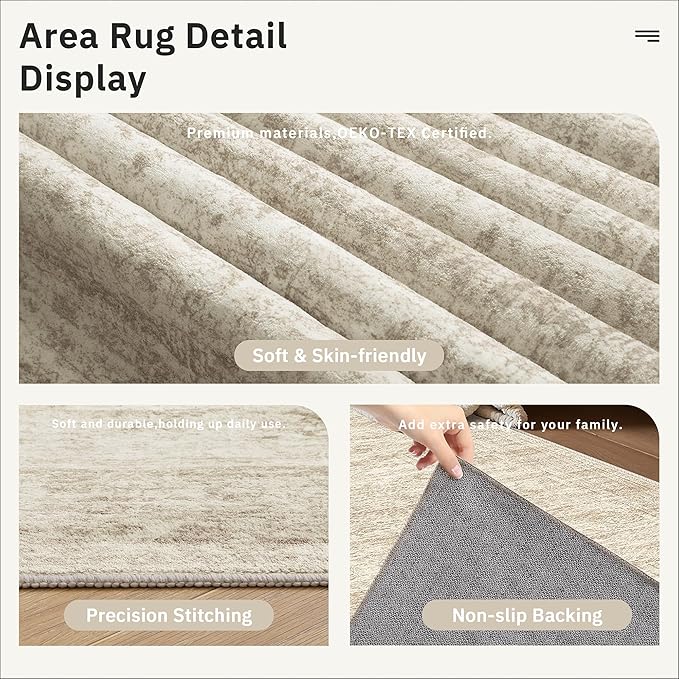 Runner Rug 2'6" x 10' Washable Non-Slip Runner Rugs - Image 6