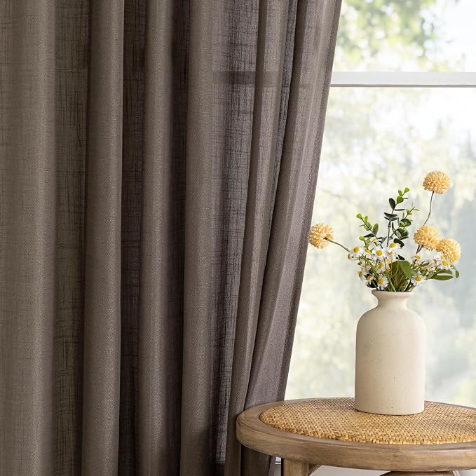 MYSKY HOME Patio Curtains for Sliding Door 90 inch Length 2 Panels Set - Image 3