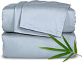 Queen Sheets by Pure Bamboo, Genuine 100% Organic Viscose Derived from Bamboo Bed Sheet Set, Luxuriously Soft & Cooling, Double Stitching, Lifetime Quality Promise (Queen, Sterling Blue)