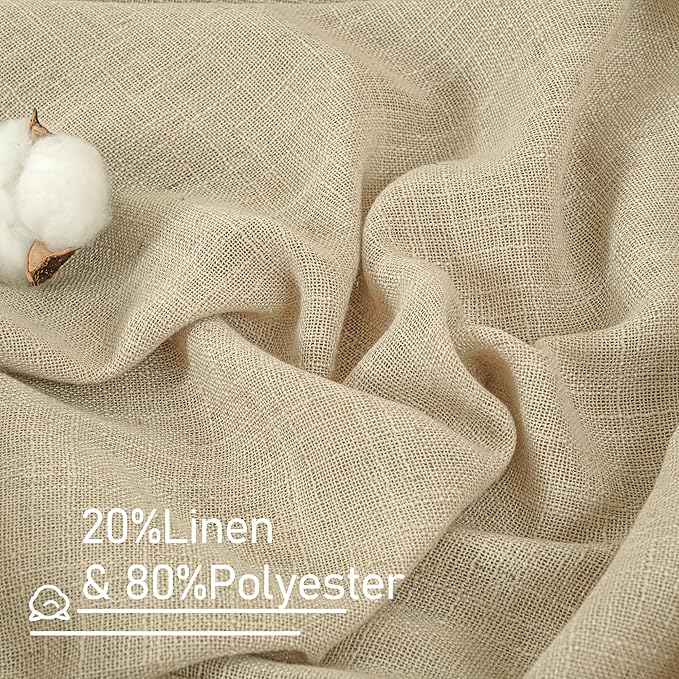 LAMIT 30 Inch Cafe Linen Curtains - Image 2