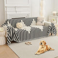HAOMAIJIA Boho Sofa Covers for 2 Cushion Couch - Pet Friendly Soft Thick Non Slip Cover for Dogs - Washable Sectional L Shape Furniture Protector (Black, 71"x102")