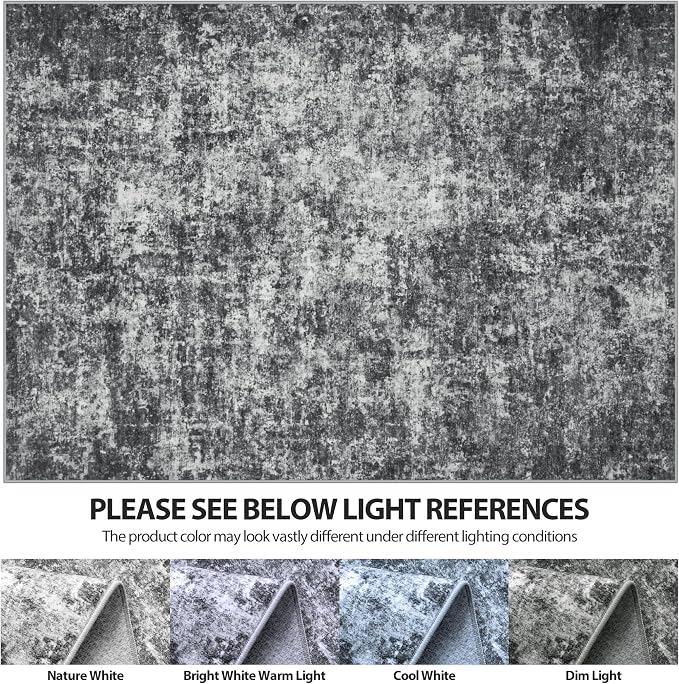 4x6 Area Rugs for Living Room Rug Washable: Abstract Rug for Dining Room - Image 7
