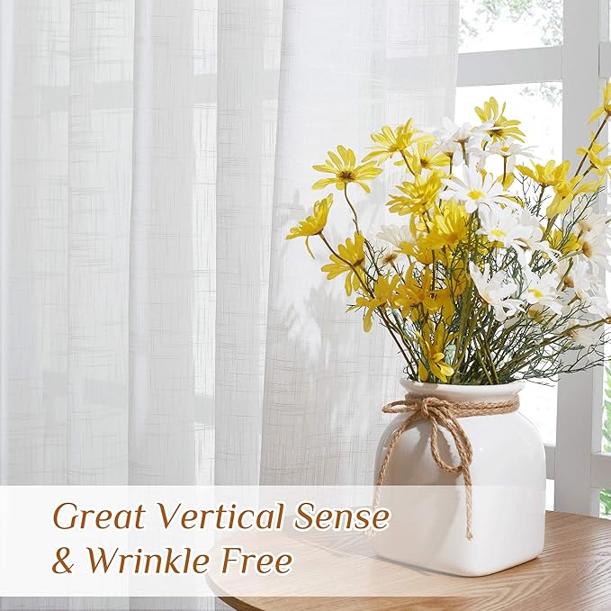 NICETOWN Semi Sheer Short Curtains - Image 4