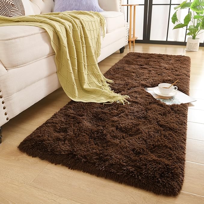 Chicrug Soft Runner Rug for Bedroom Living Room Plush Fluffy Rug 2x8 Feet - Image 2