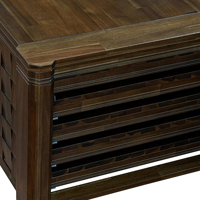 X12FO-0C8-18 - 14 Pieces Kitchen Dining Table Set includes an Extendable Rectangle Kitchen Table, 1 Coffee Table and 12 Dining Chairs, 39x120 Inch, Antique Walnut