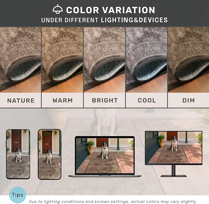 Hazo Haus Boho Taupe Brown 5x7 Living Room Rug - Image 6