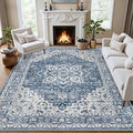 Area Rugs 10x12 Living Room Rug: Washable Rug Soft Vintage Boho Medallion by EXPEDIX