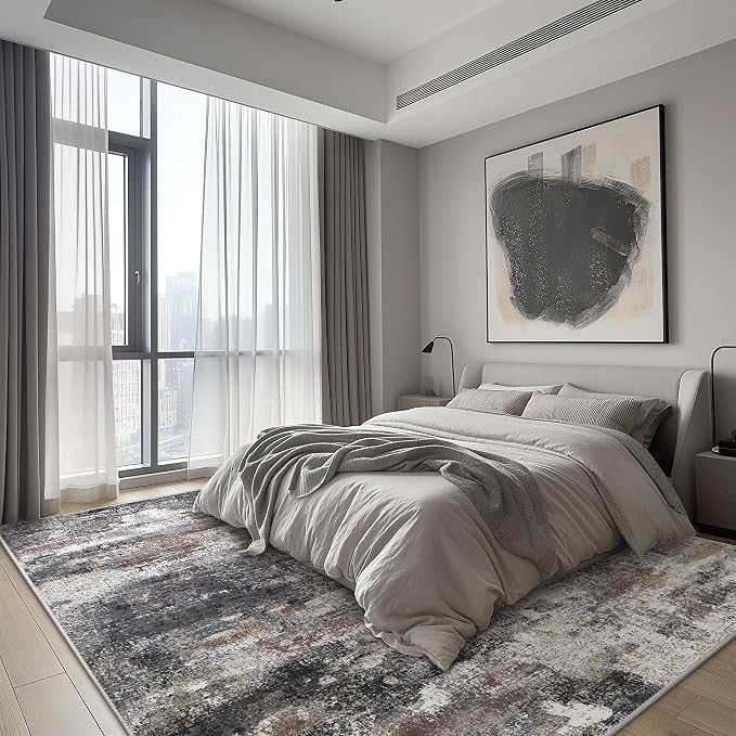 Area Rugs 8x10 for Living Room Bedroom, Modern Abstract Machine Washable Soft - Image 5
